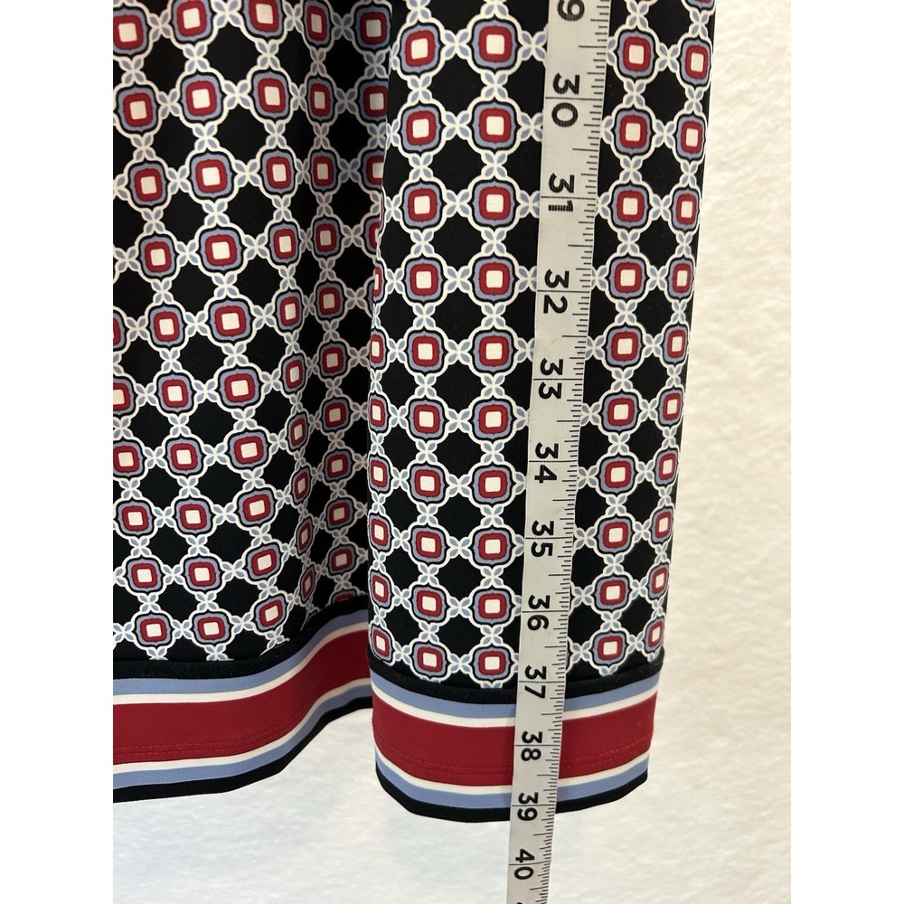 Talbots Dress Women's XS Cap Sleeve Knit Stretch Tie Front Black Blue Red Career - Picture 9 of 9